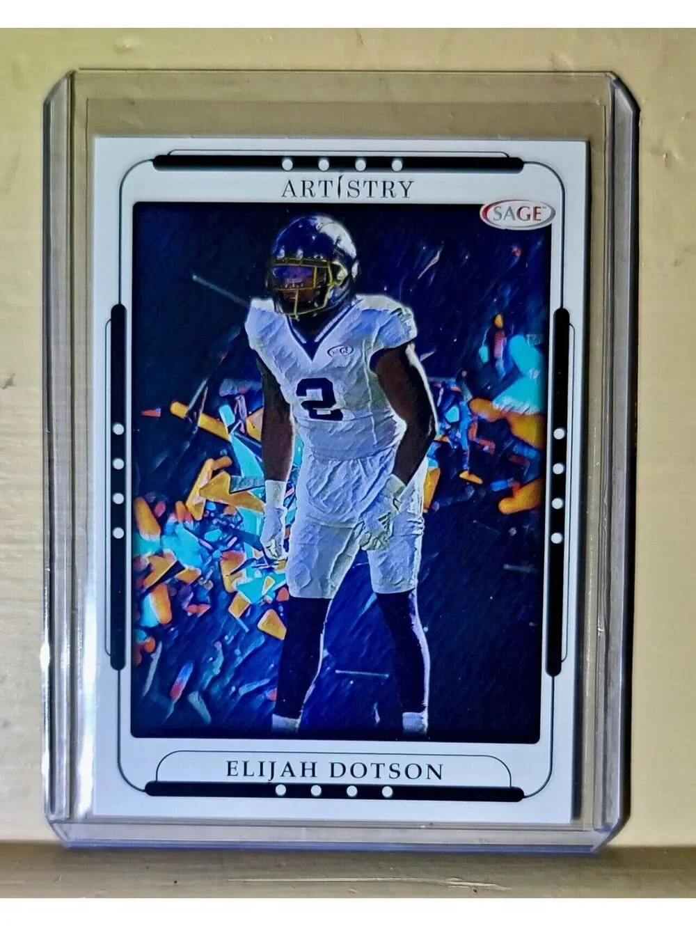Elijah Dotson 2023 SAGE NFL Artistry Football #46 Card